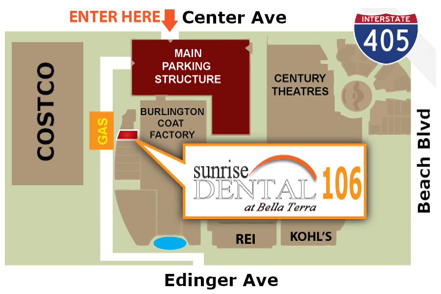 Sunrise dental clinic's Map