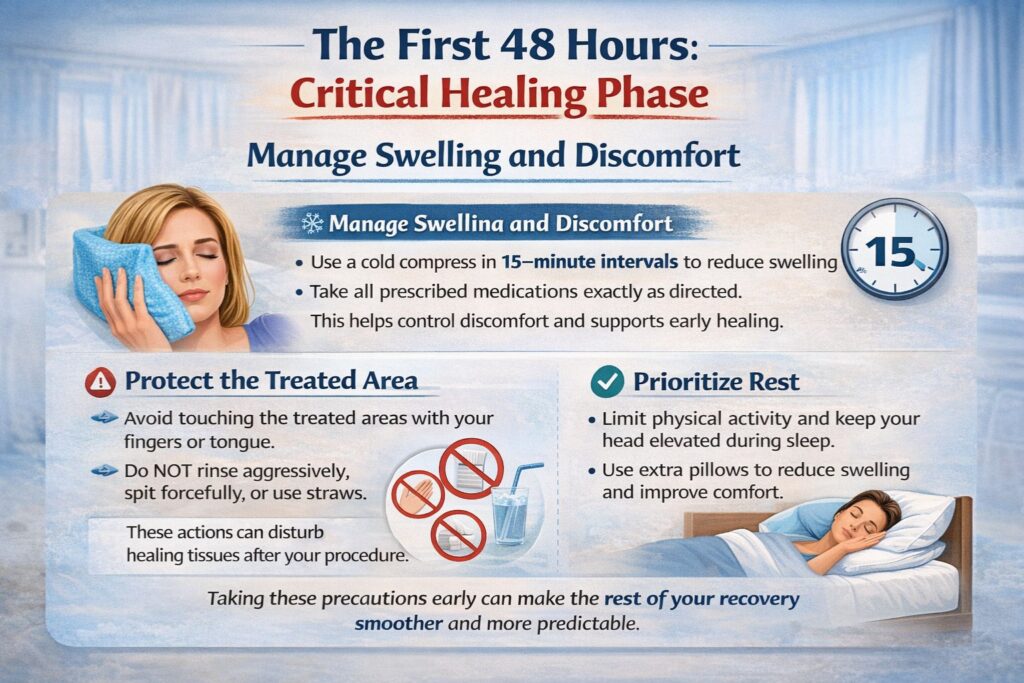 the first 48 hours- critical healing phase